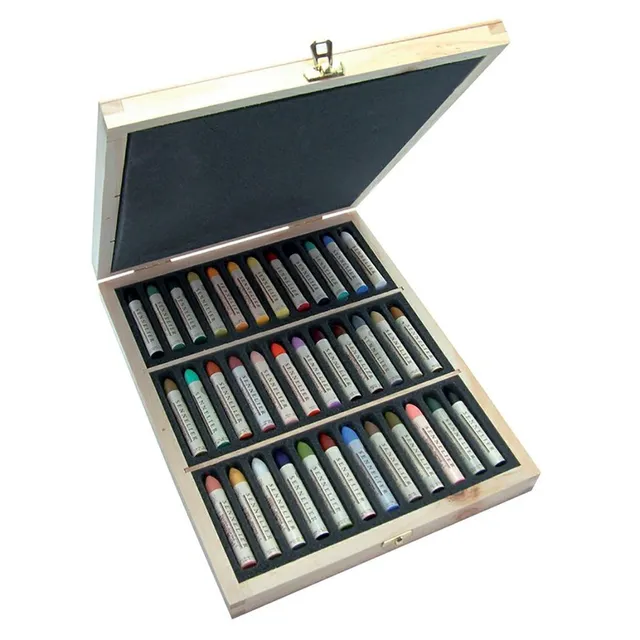 sennelier-grand-pastel-l-huile-coffret-bois-36-couleurs-multicolore image 1
