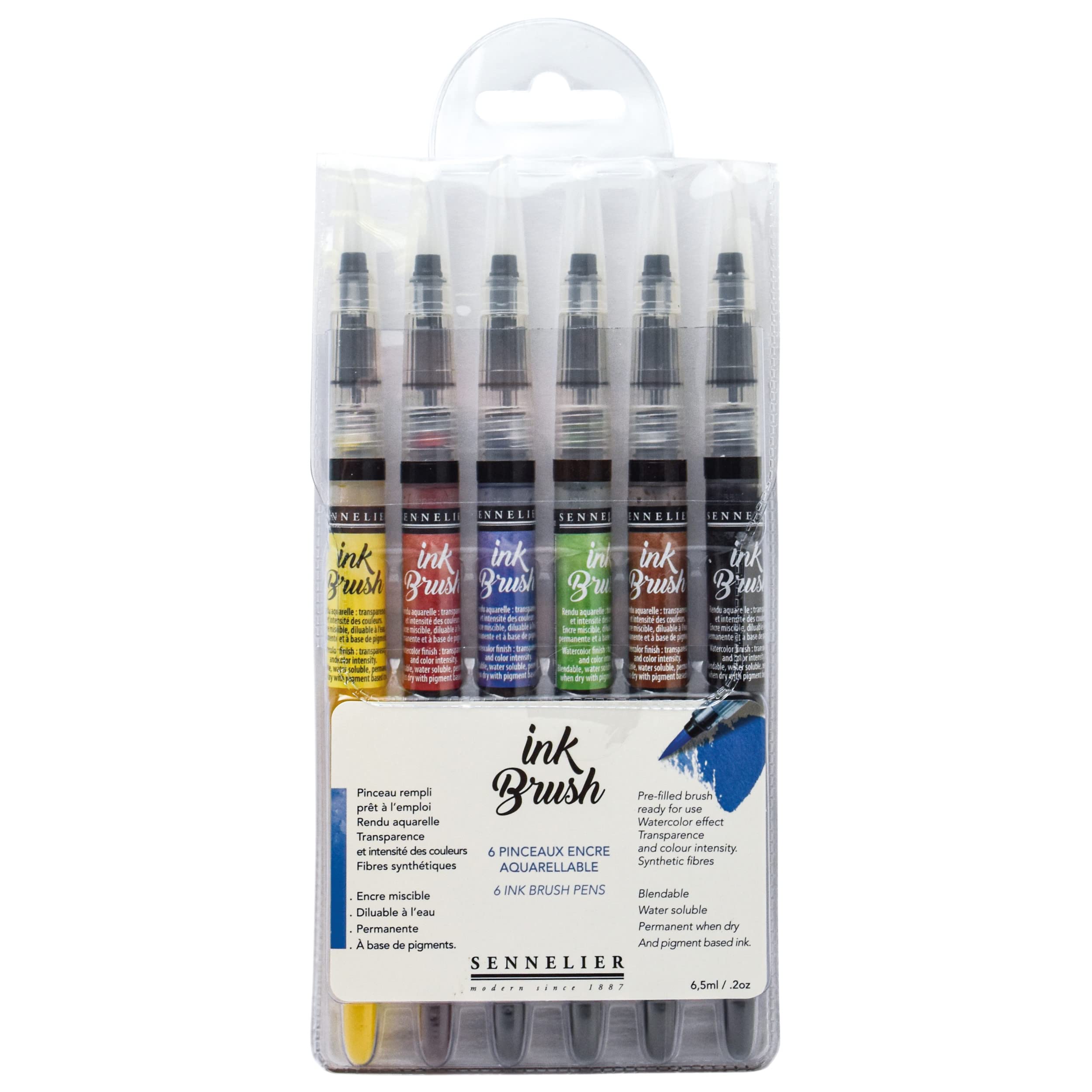 sennelier-lot-6-brush-pens-synth-tiques-iris-s image 5