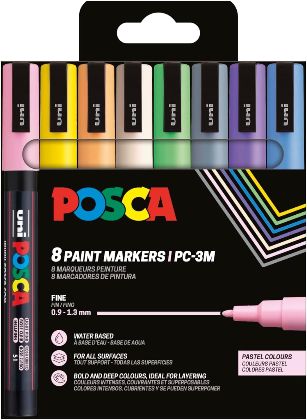 posca-pc3m-8-marqueurs-peinture-fins-set-doux image 8