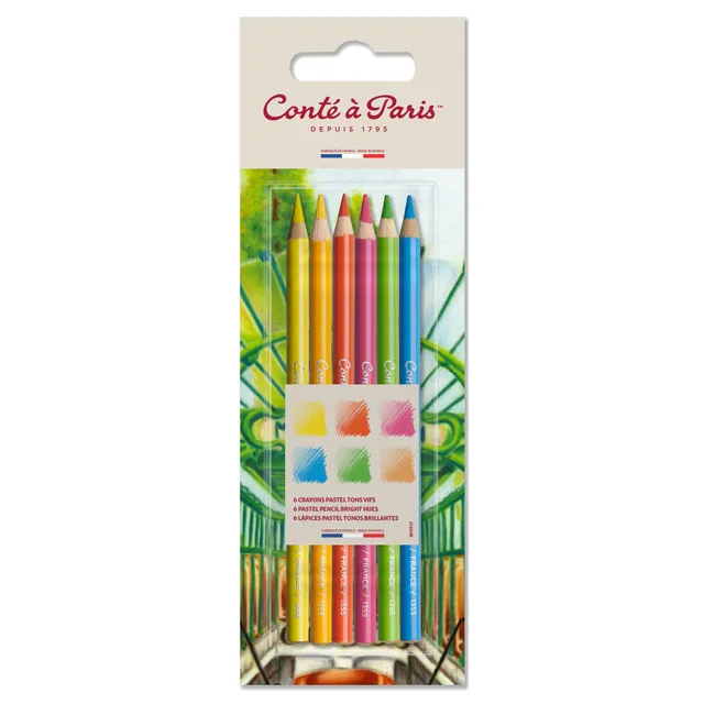 cont-paris-crayons-pastel-tons-vifs-set-de-6 image 1