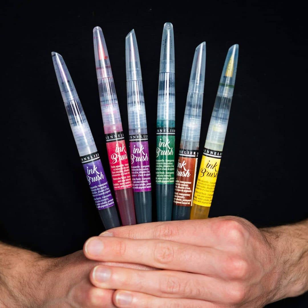 sennelier-lot-6-brush-pens-synth-tiques-iris-s image 2
