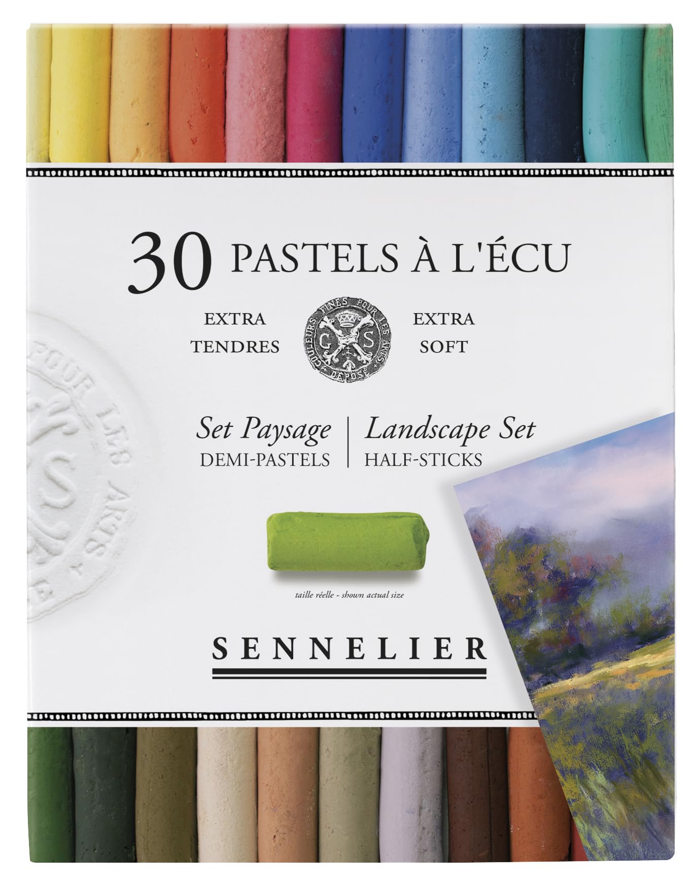 sennelier-pastels-l-cu-coffret-30-demi-b-tons-paysages-de-campagne image 1