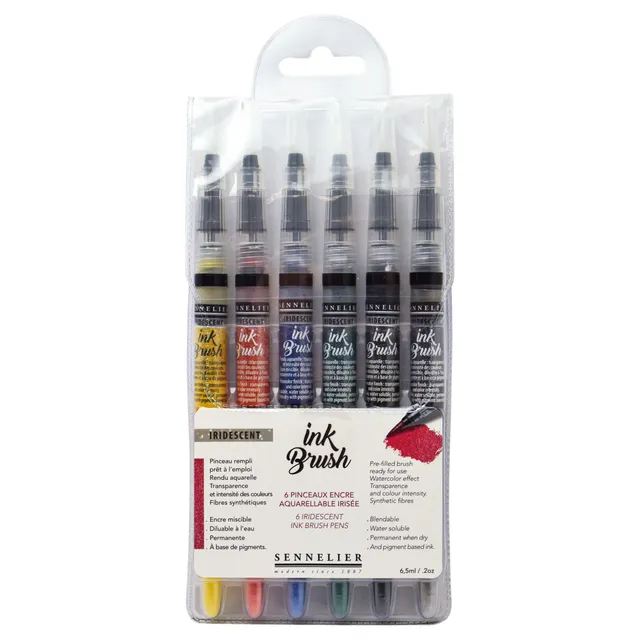 sennelier-lot-6-brush-pens-synth-tiques-iris-s image 1