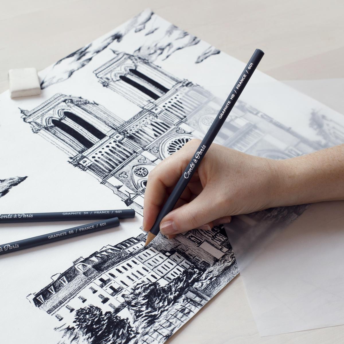 cont-paris-set-dessin-coffret-crayons-et-carr-s-d-esquisse image 2