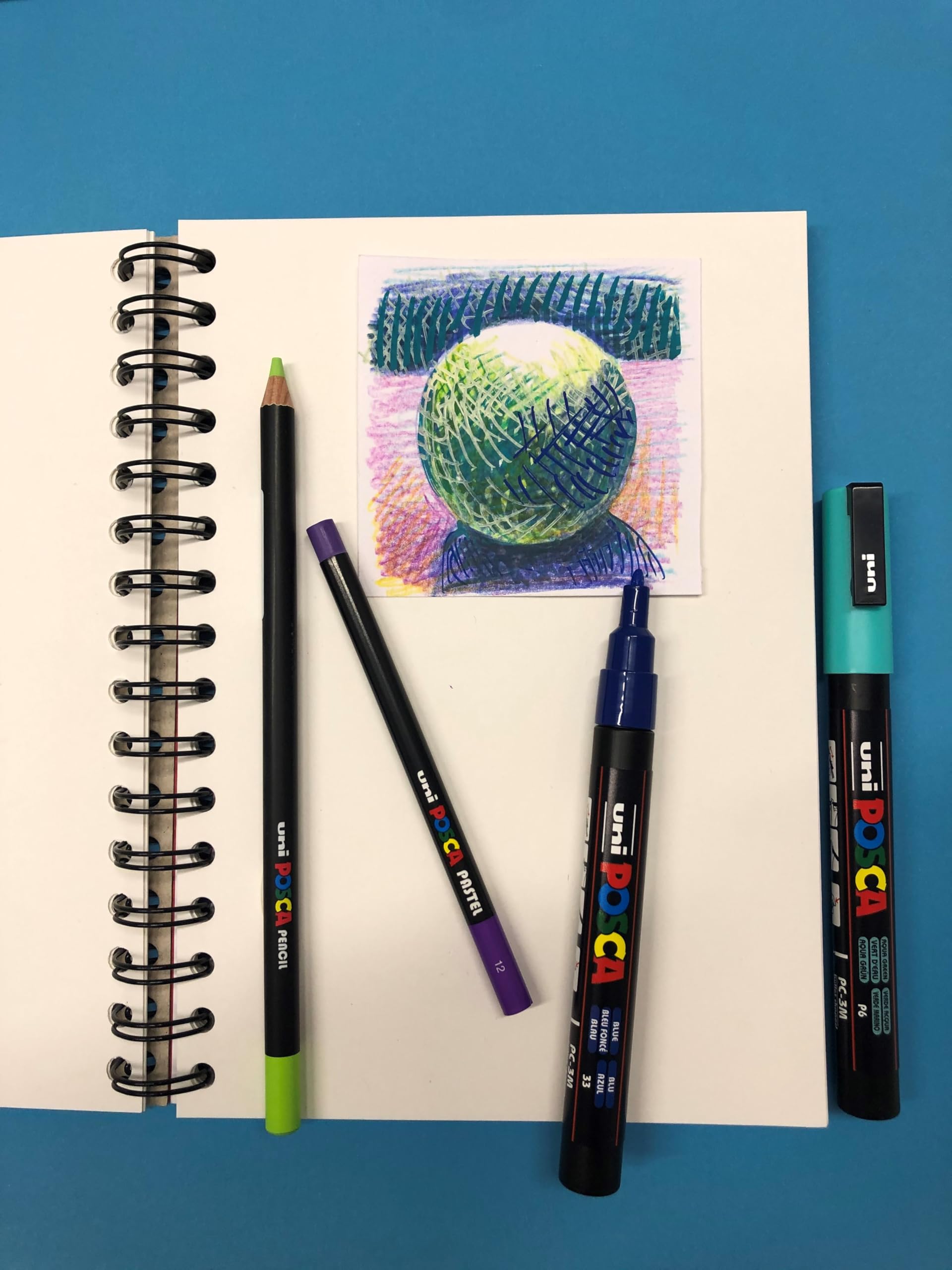 posca-pencil-set-15-crayons-couleur-huile-et-cire-multisupport image 8