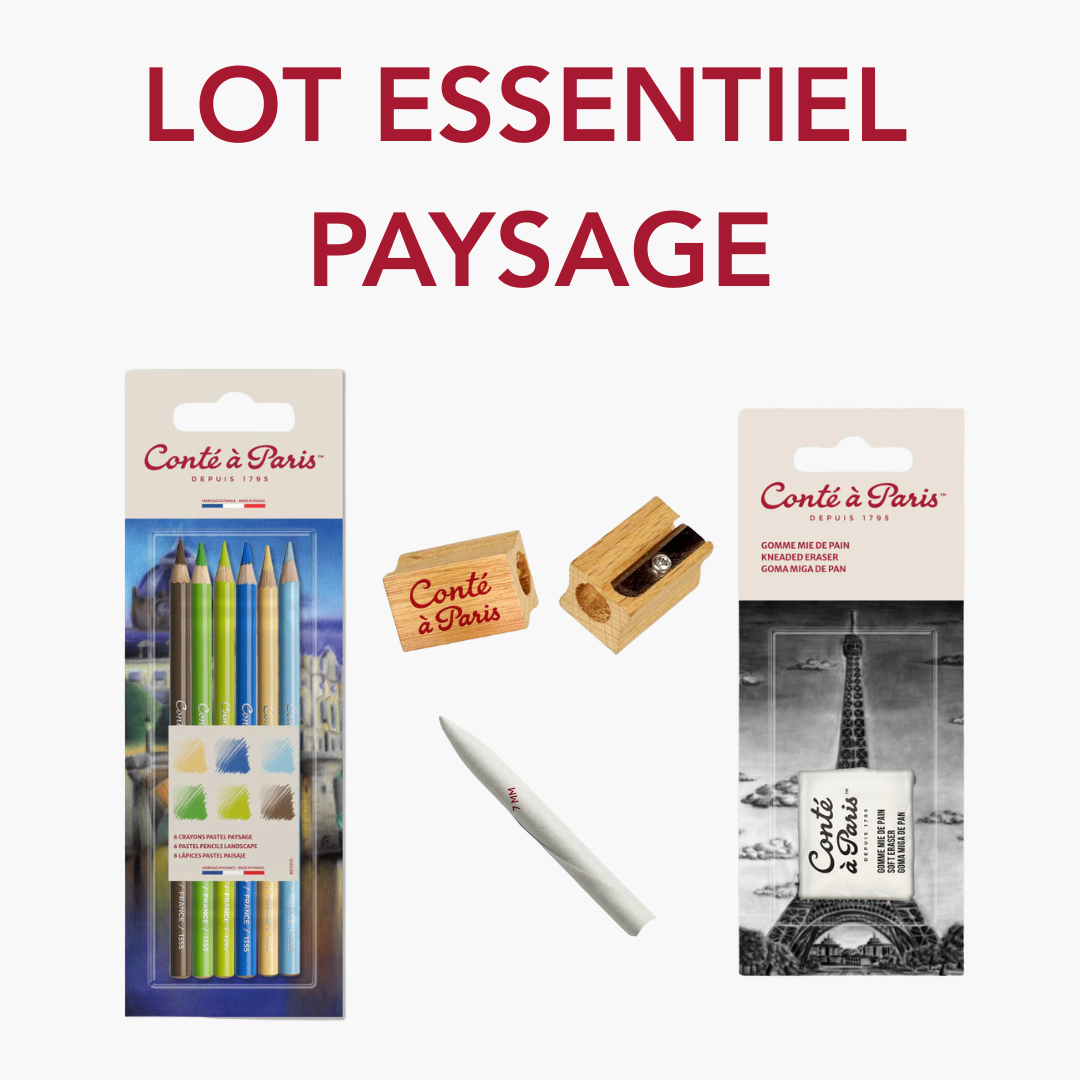 cont-paris-lot-essentiel-paysage-6-crayons-accessoires image 1