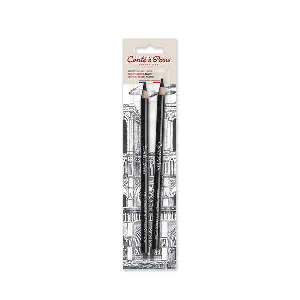 cont-paris-2-crayons-esquisse-pierre-noire-hb-et-2b image 1