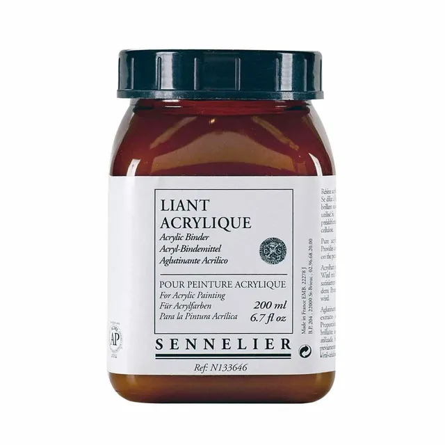 sennelier-liant-acrylique-pour-pigments-purs-pot-200-ml image 1