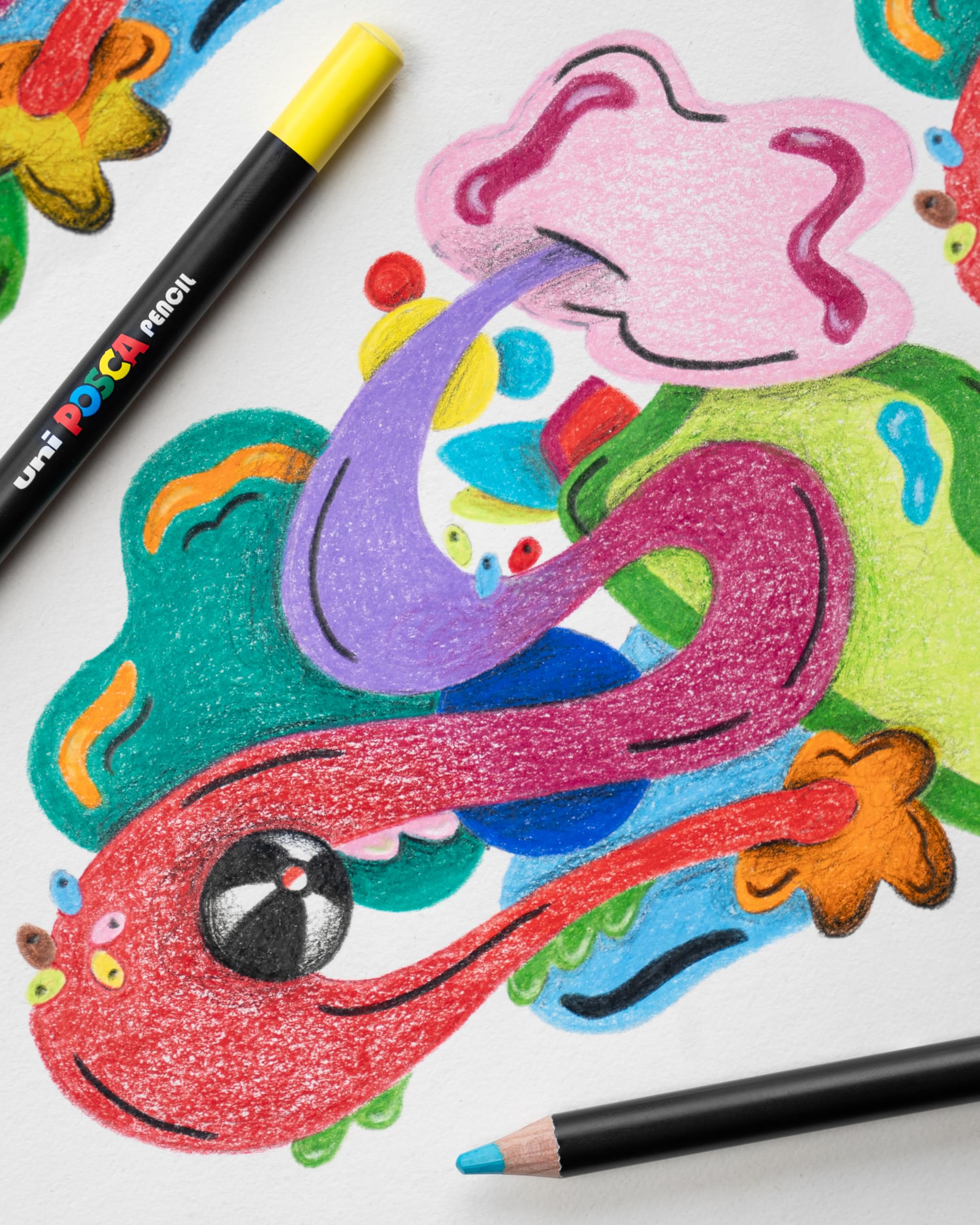 posca-pencil-set-15-crayons-couleur-huile-et-cire-multisupport image 4