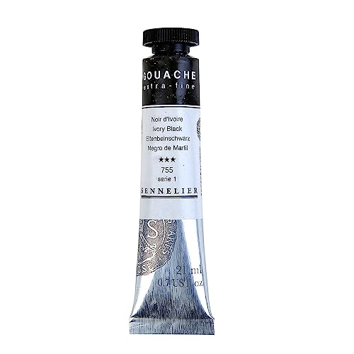 sennelier-gouache-21-ml-s-rie-1-noir-ivoire image 2
