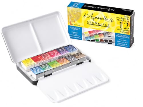 sennelier-l-aquarelle-bo-te-m-tal-12-demi-godets image 4