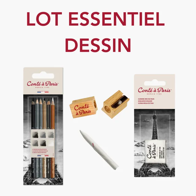 cont-paris-lot-essentiel-dessin-lot-de-crayons-dessin-9-pi-ces image 1