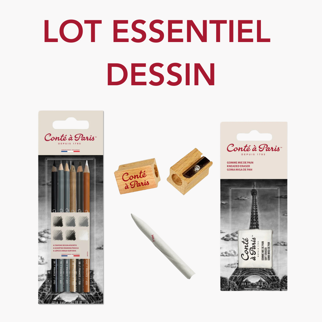 cont-paris-lot-essentiel-dessin-lot-de-crayons-dessin-9-pi-ces image 1