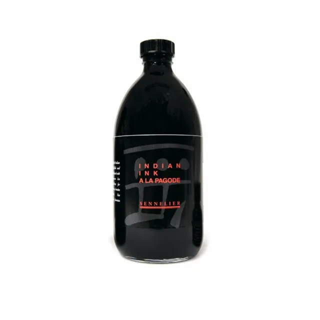 sennelier-encre-de-chine-la-pagode-noir-500ml image 1