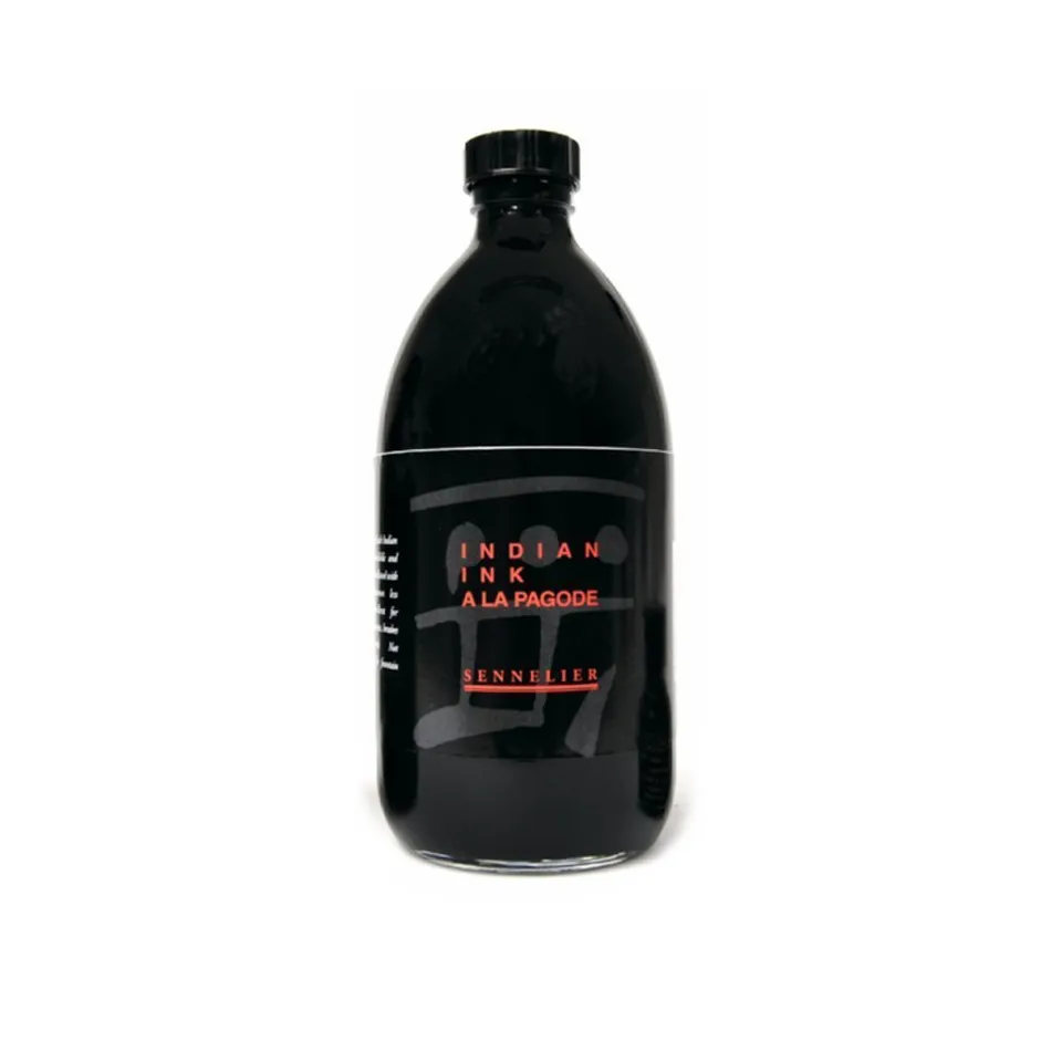 sennelier-encre-de-chine-la-pagode-noir-500ml image 1