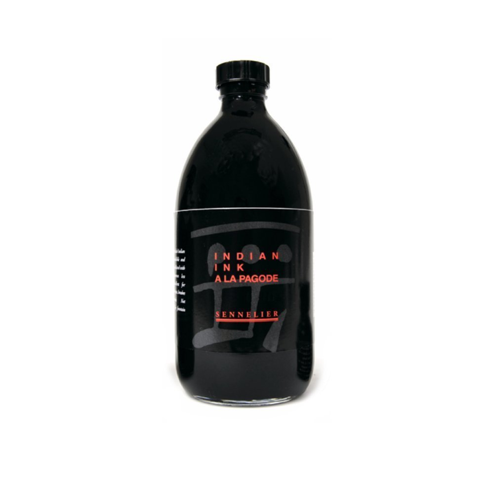 sennelier-encre-de-chine-la-pagode-noir-500ml image 1