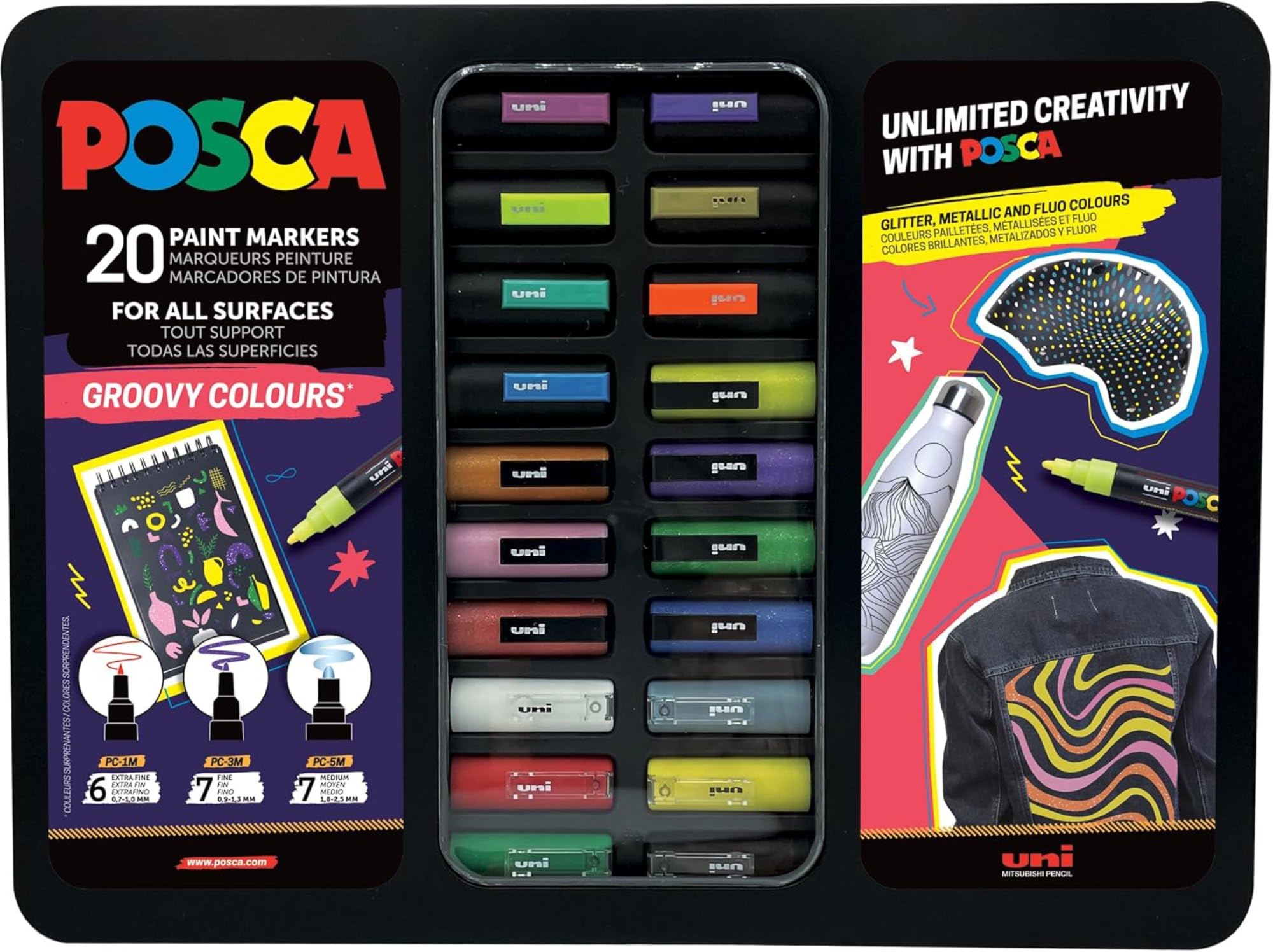 posca-groovy-colours-tui-20-marqueurs-pc-3m image 1