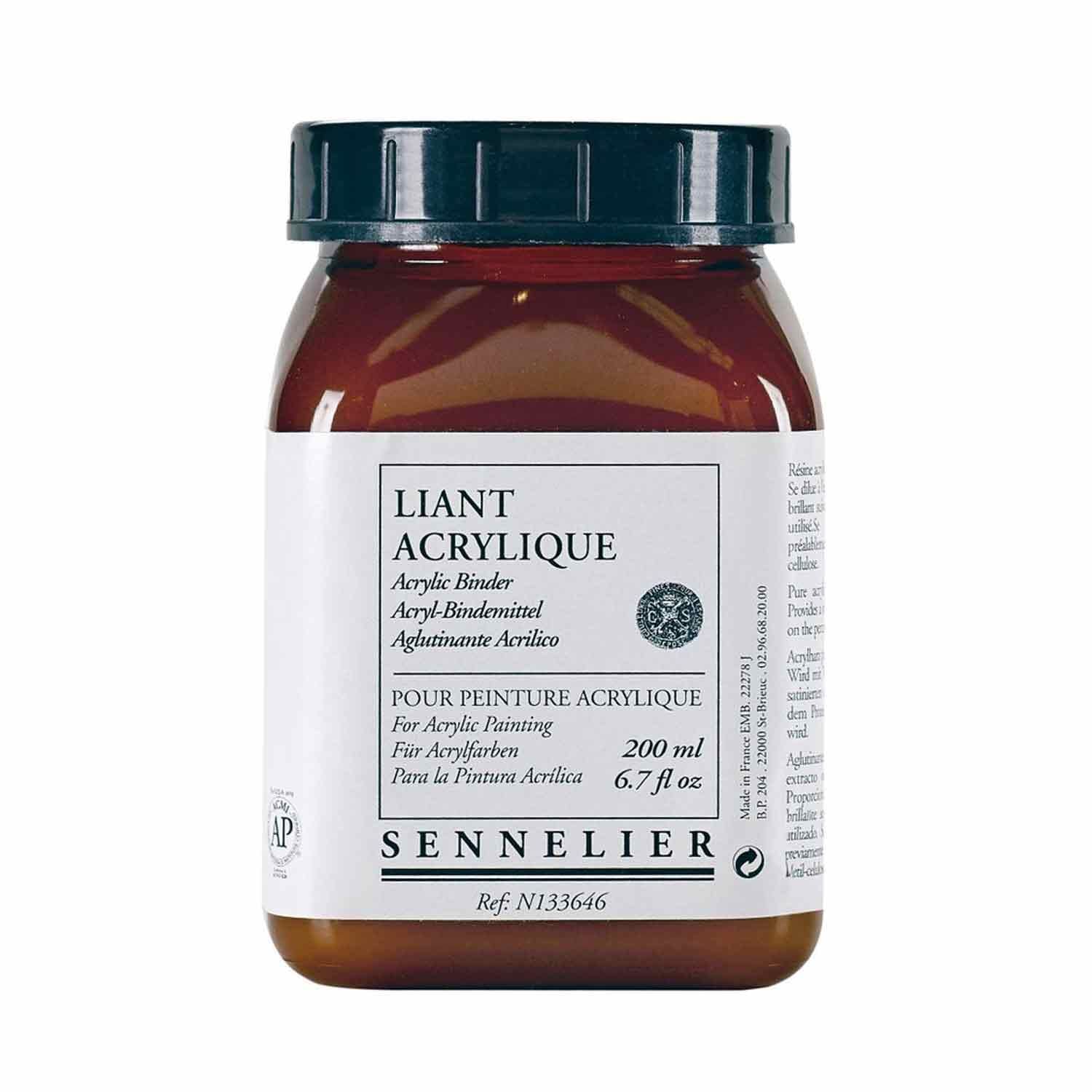 sennelier-liant-acrylique-pour-pigments-purs-pot-200-ml image 1
