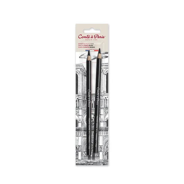 cont-paris-2-crayons-esquisse-pierre-noire-hb-et-2b image 1