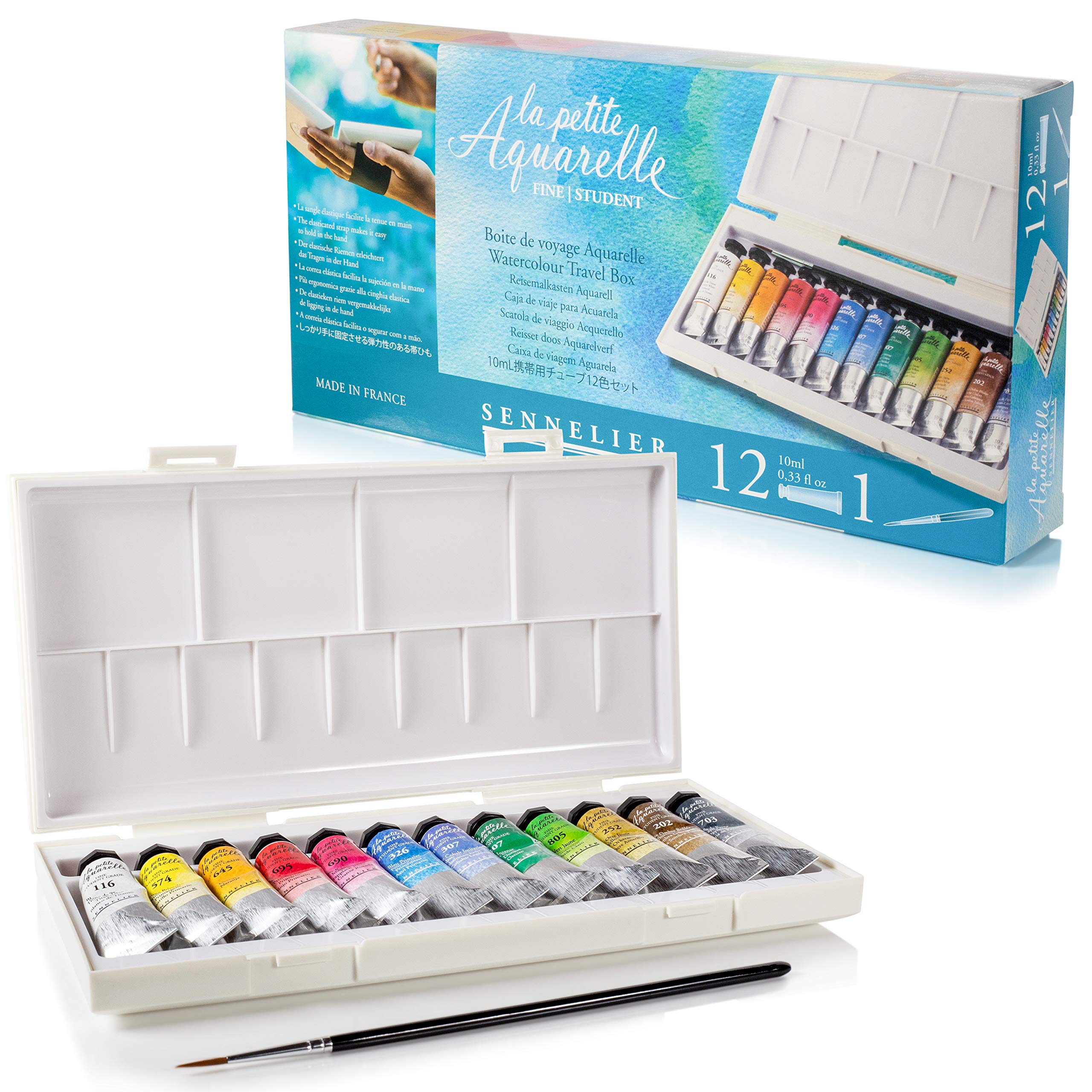 sennelier-la-petite-aquarelle-coffret-12-tubes-10-ml-pinceau image 3