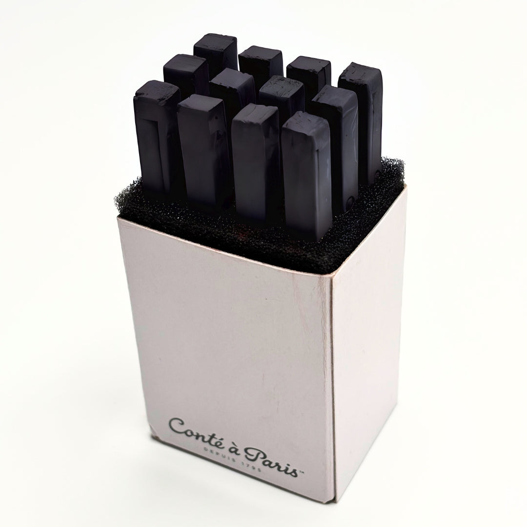 cont-paris-lot-de-12-carr-s-esquisse-noir-b-pastels-carr-s image 1