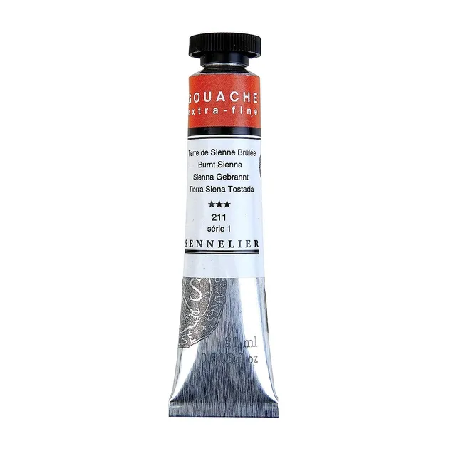 sennelier-gouache-21-ml-s-rie-1-terre-de-sienne-br-l-e image 1