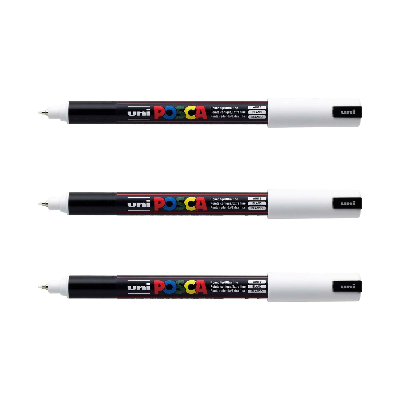 posca-pc-8k-lot-de-3-marqueurs-peinture-8-mm-blanc image 6