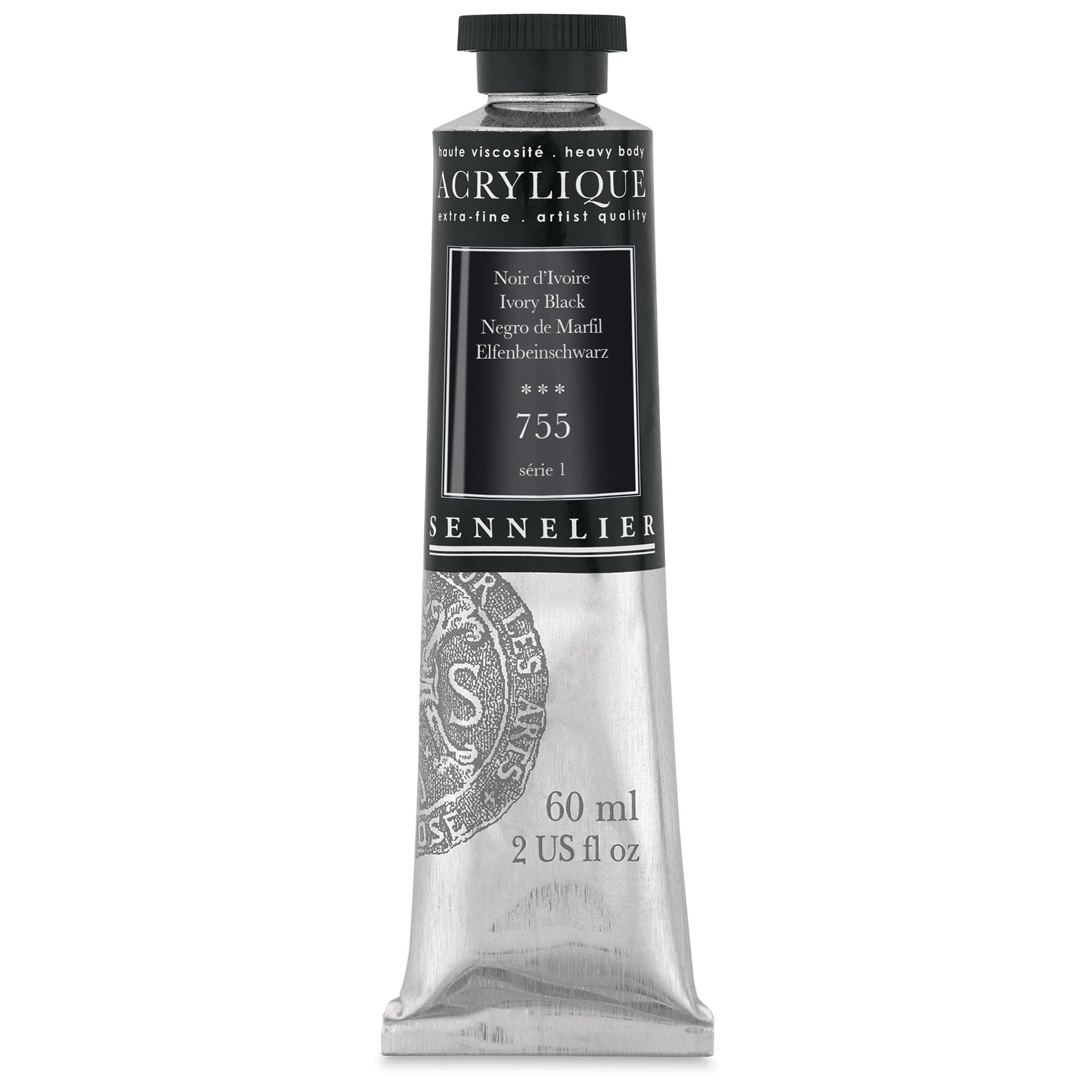 sennelier-acrylique-extra-fine-60ml-noir-d-ivoire-755-s-rie-1 image 1