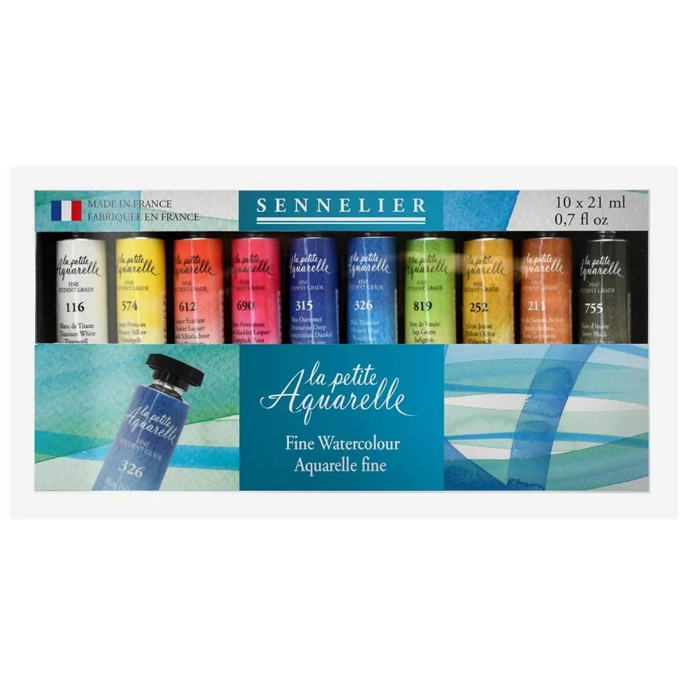 sennelier-la-petite-aquarelle-set-tudiant-10-tubes-21ml image 1