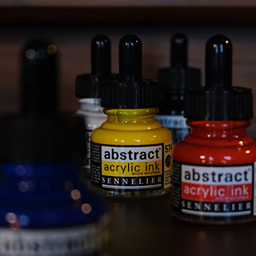 sennelier-encre-acrylique-abstraite-5-flacons-30-ml-primaires image 5
