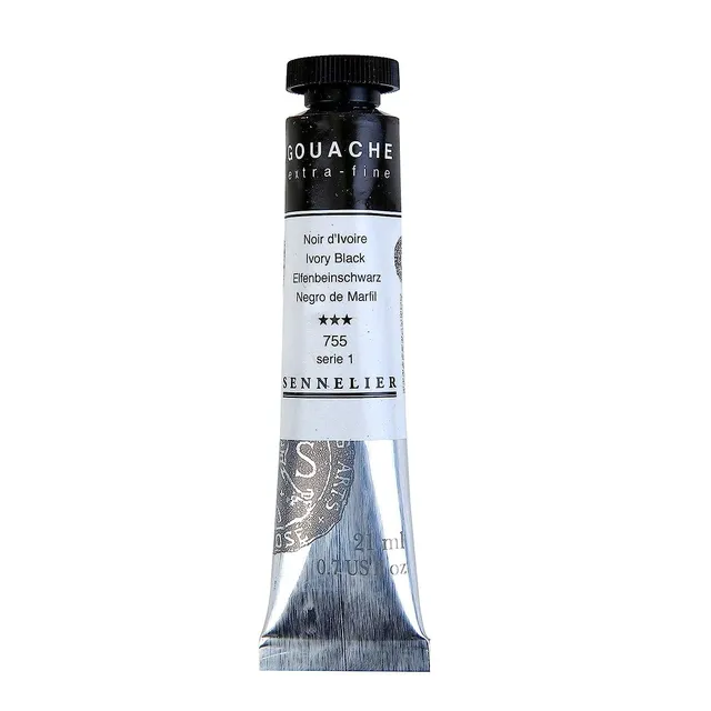 sennelier-gouache-21-ml-s-rie-1-noir-ivoire image 1
