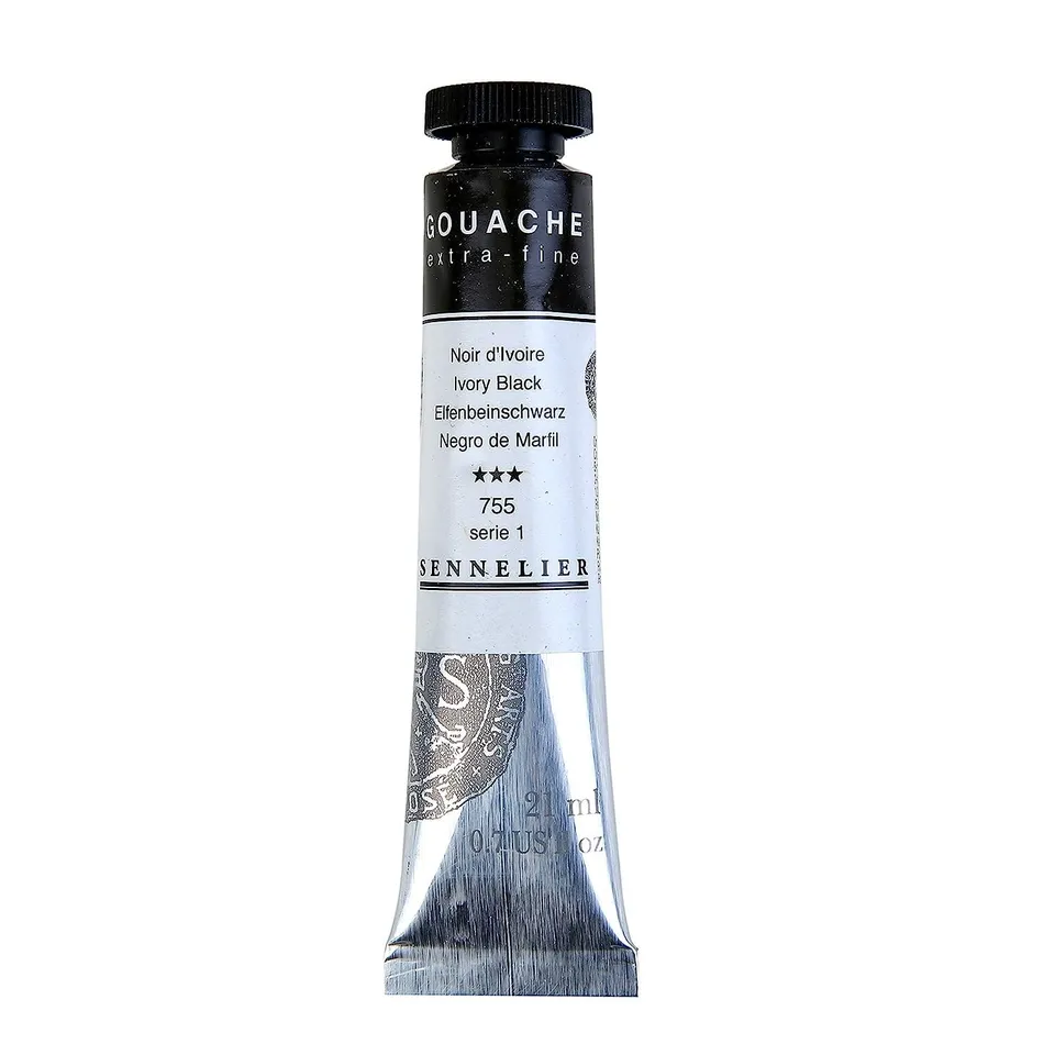 sennelier-gouache-21-ml-s-rie-1-noir-ivoire image 1