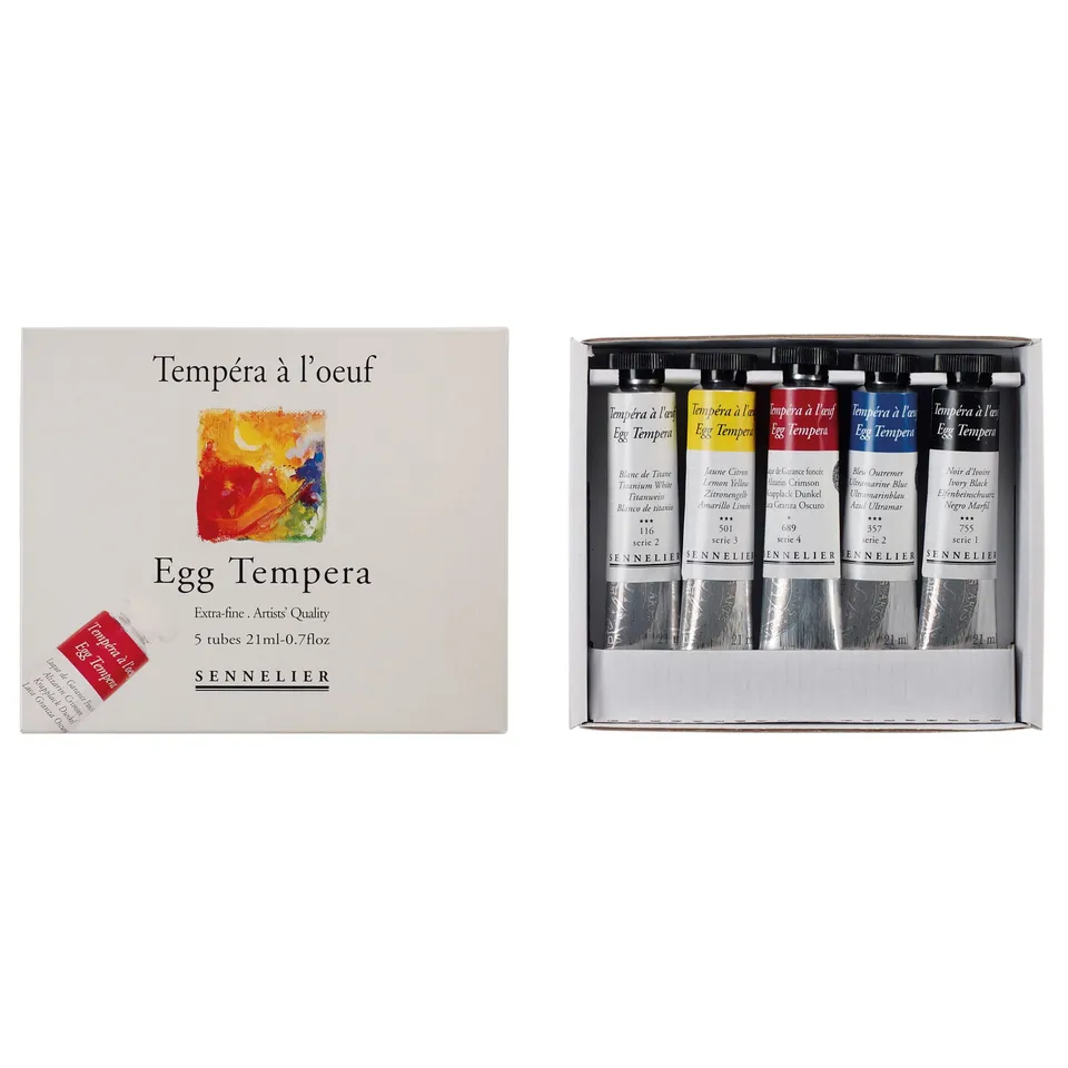 sennelier-tempera-aux-ufs-starter-set-5-x-21-ml image 1