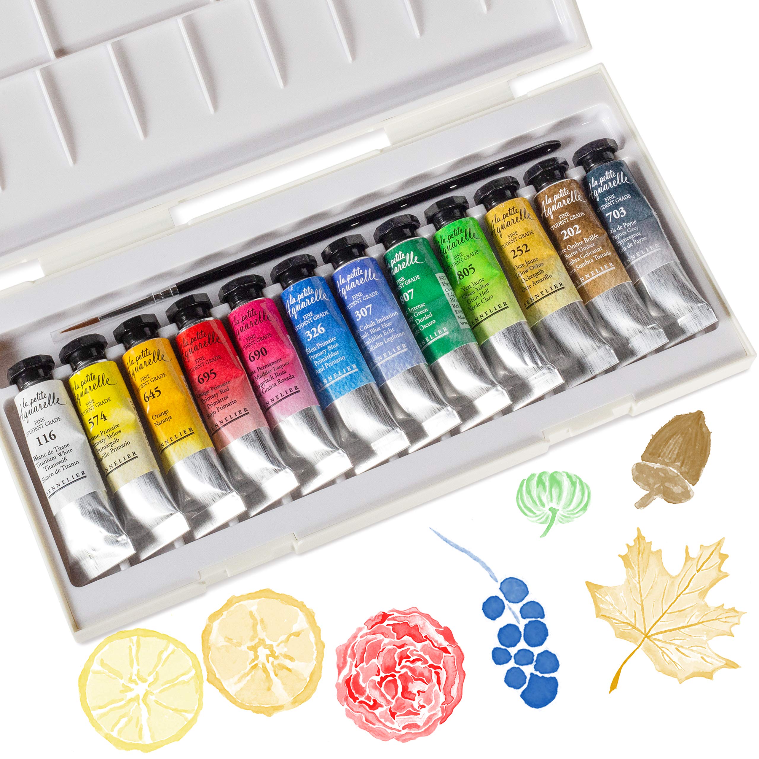 sennelier-la-petite-aquarelle-coffret-12-tubes-10-ml-pinceau image 4