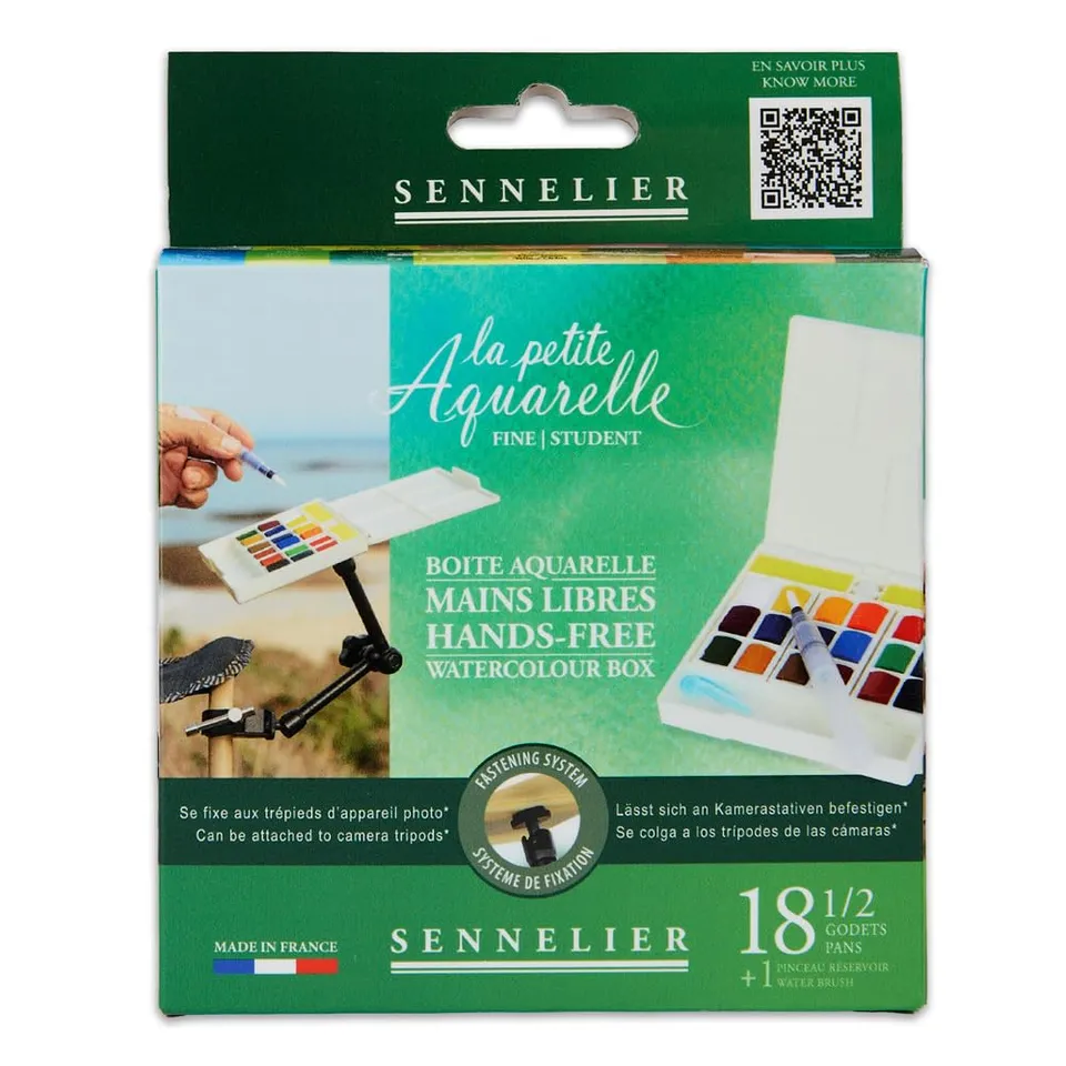 sennelier-bo-te-aquarelle-mains-libres-18-demi-godets image 1