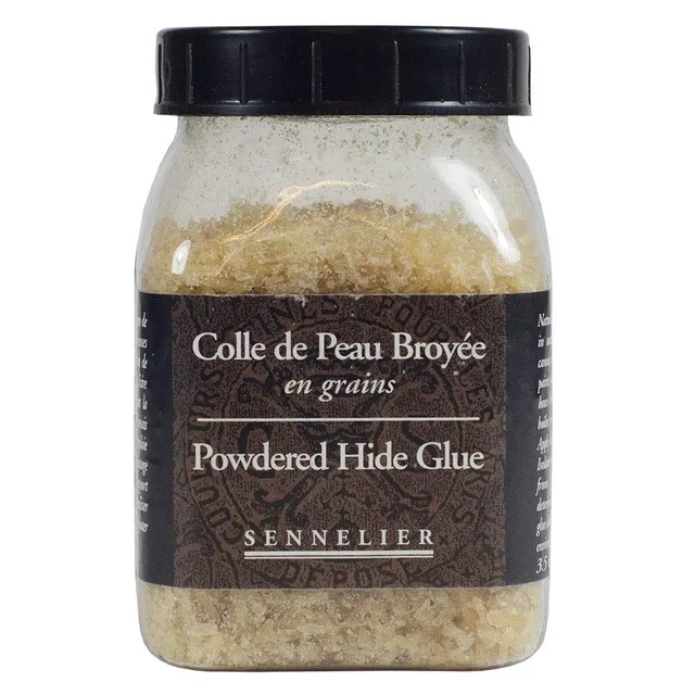 sennelier-colle-de-peau-en-grains-100g-marron image 1