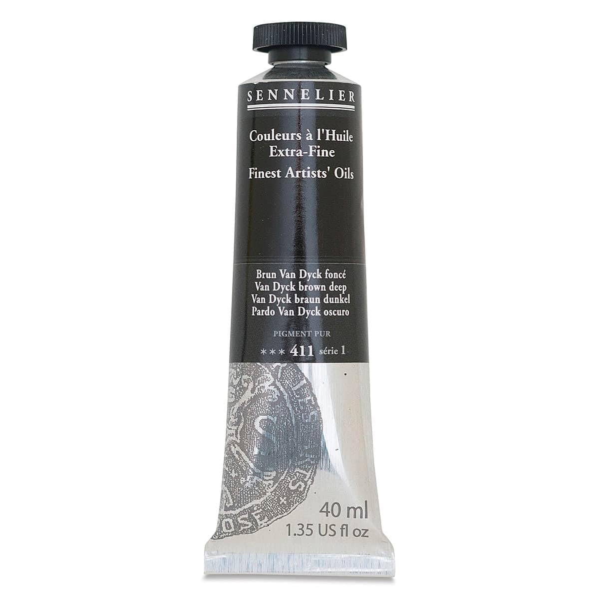 sennelier-huile-extra-fine-40-ml-s1-brun-van-dyck-profond image 1