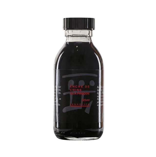 sennelier-encre-de-chine-la-pagode-noir-125-ml image 1