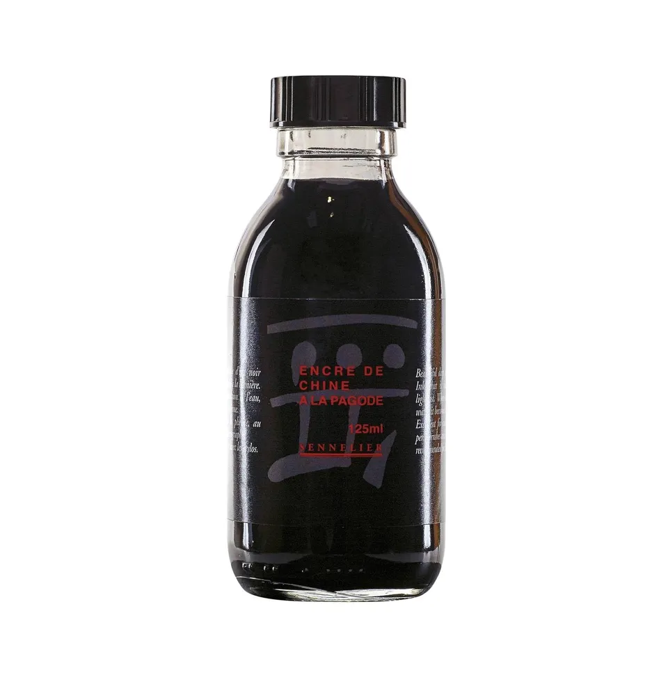sennelier-encre-de-chine-la-pagode-noir-125-ml image 1