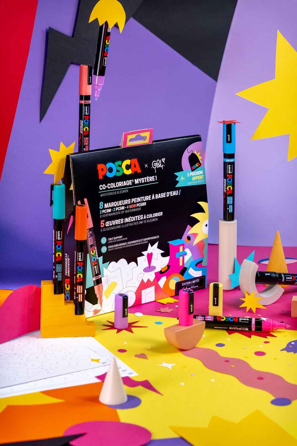 posca-co-coloriage-myst-re-8-marqueurs-5-planches-21x21-cm image 8