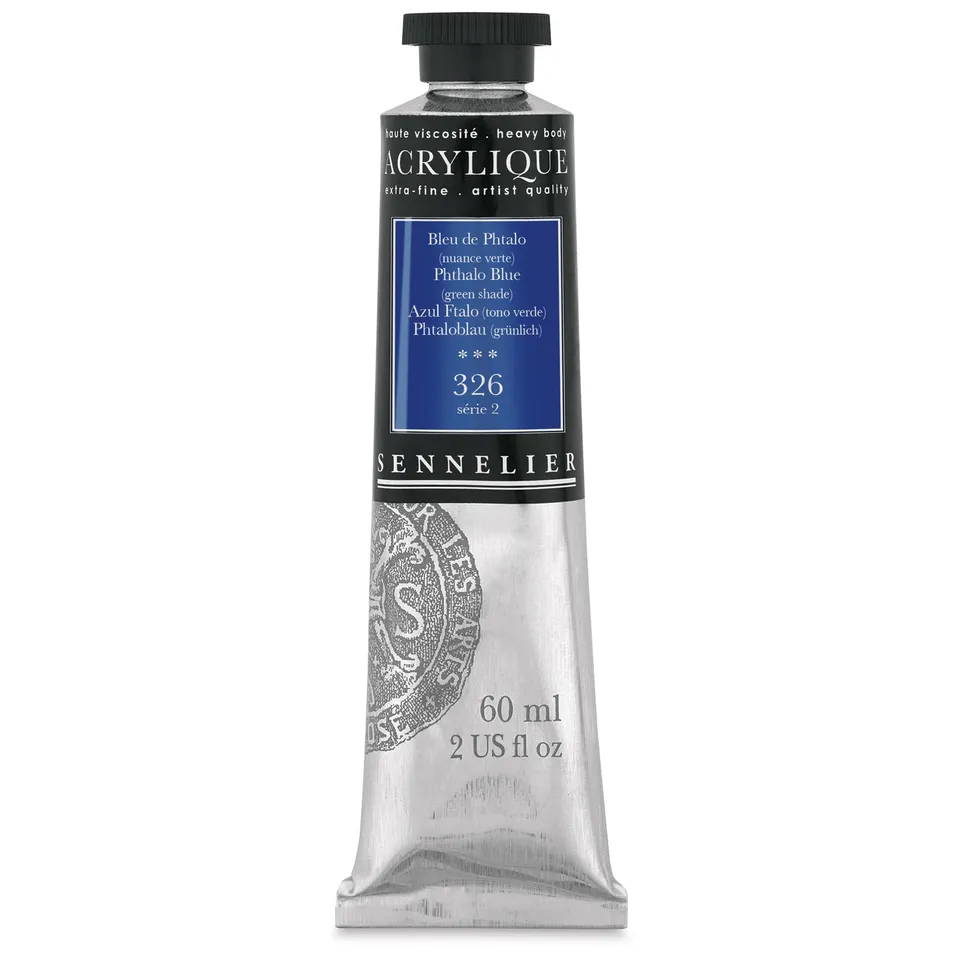 sennelier-acrylique-60ml-bleu-phthalo-nuance-verte-326 image 1