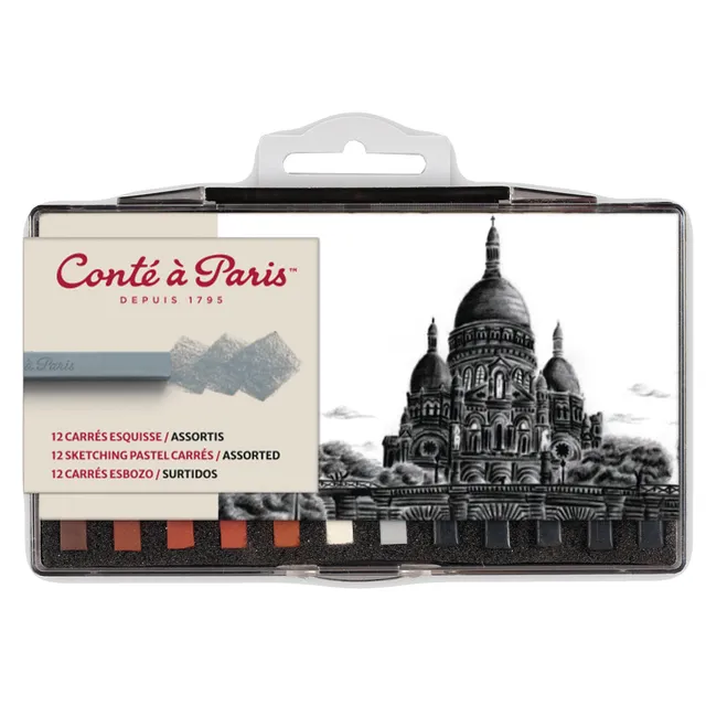 cont-paris-bo-te-de-12-carr-s-esquisse-assortis image 1