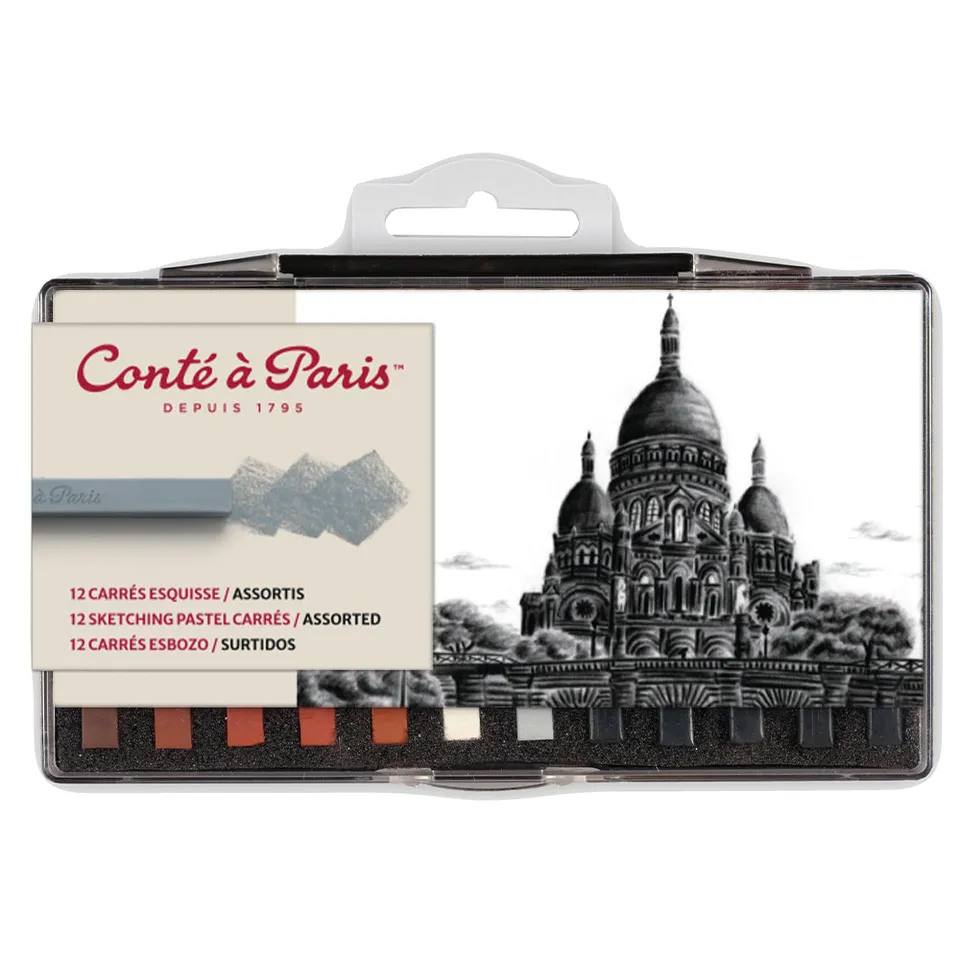 cont-paris-bo-te-de-12-carr-s-esquisse-assortis image 1