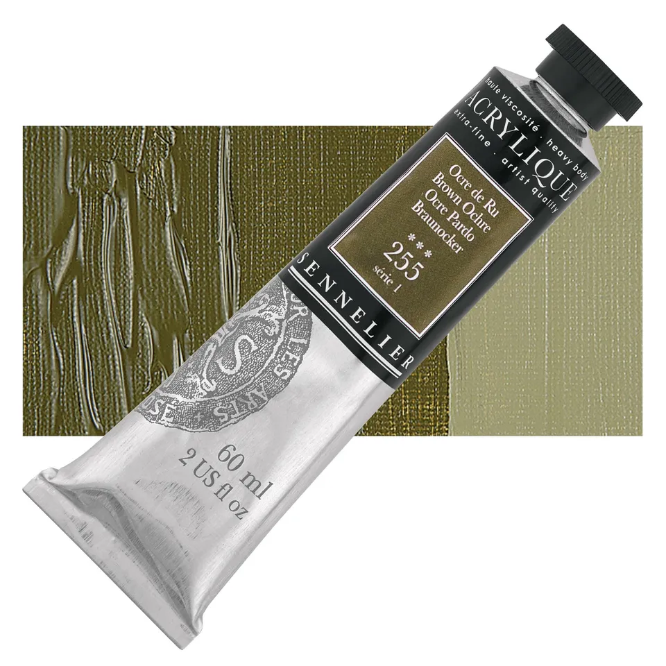 sennelier-extra-fine-acrylique-artist-60-ml-ocre-brun-255 image 1