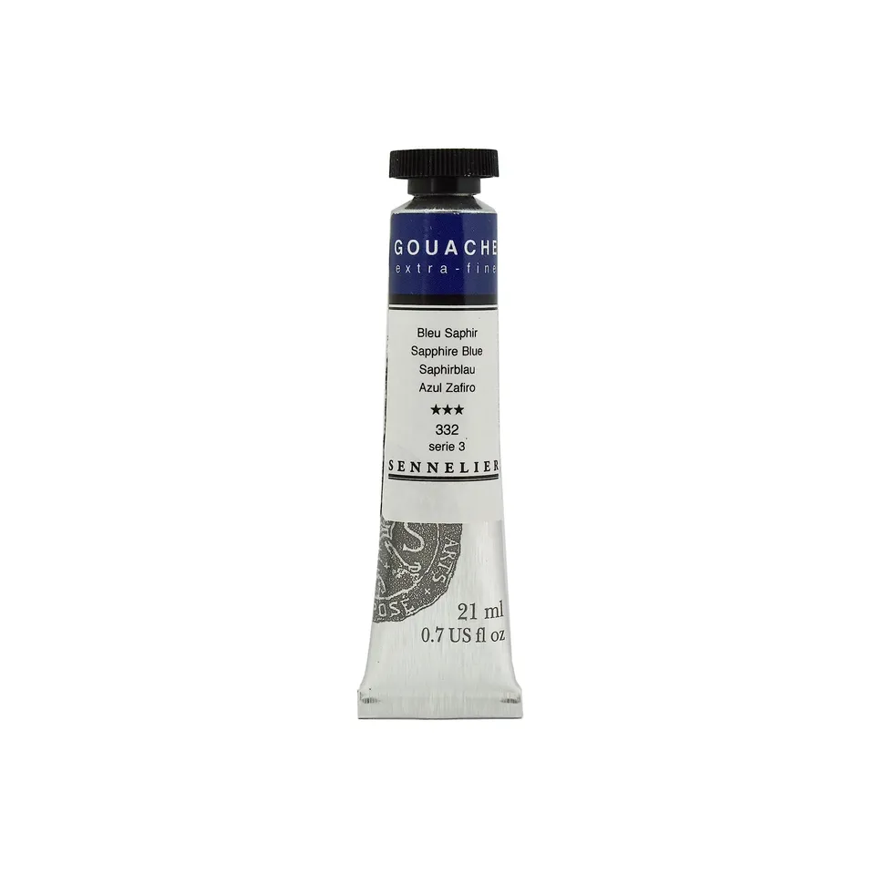 sennelier-gouache-21-ml-s-rie-3-bleu-saphir image 1