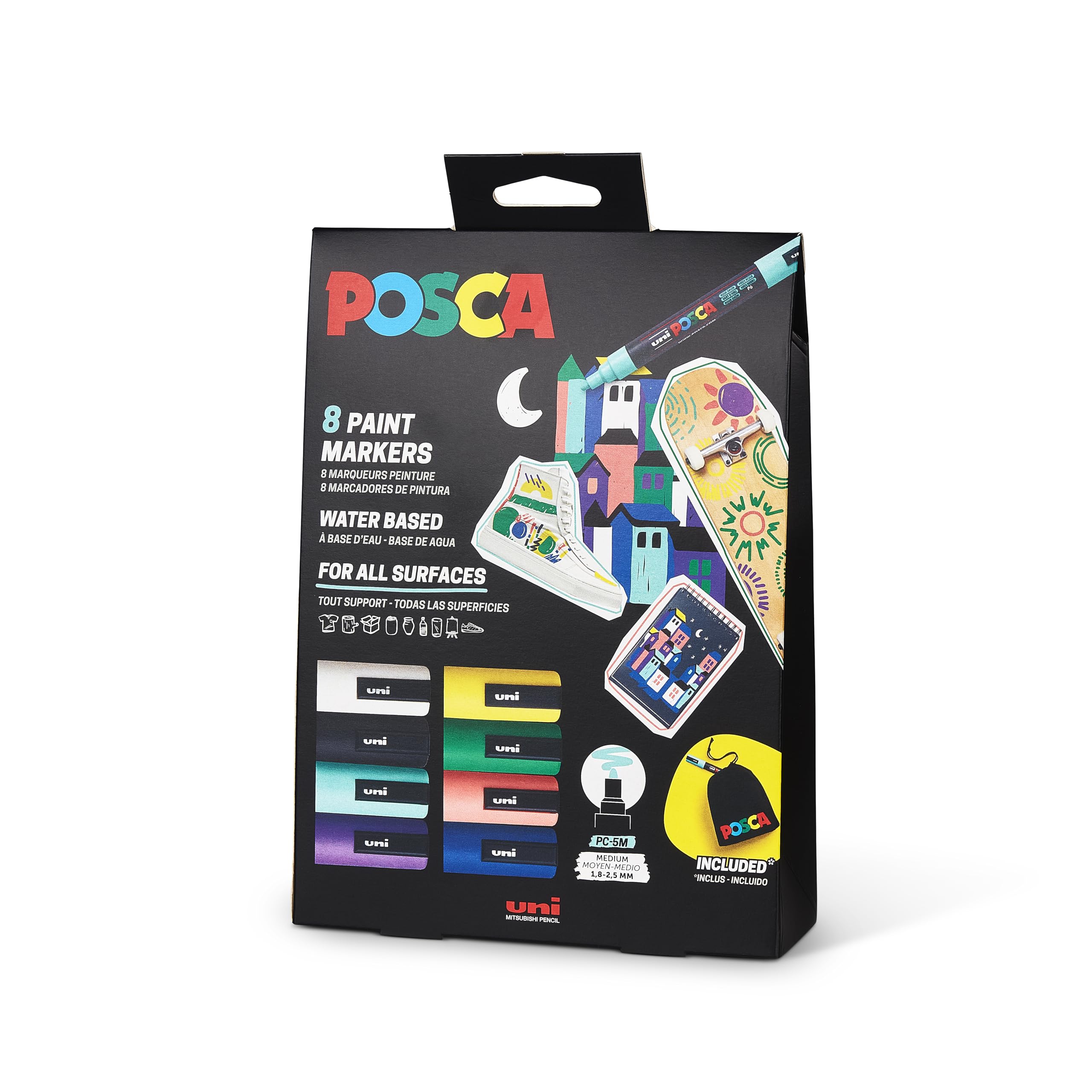 posca-pc-5m-set-chaud-8-marqueurs-peinture-1-8-2-5-mm image 4
