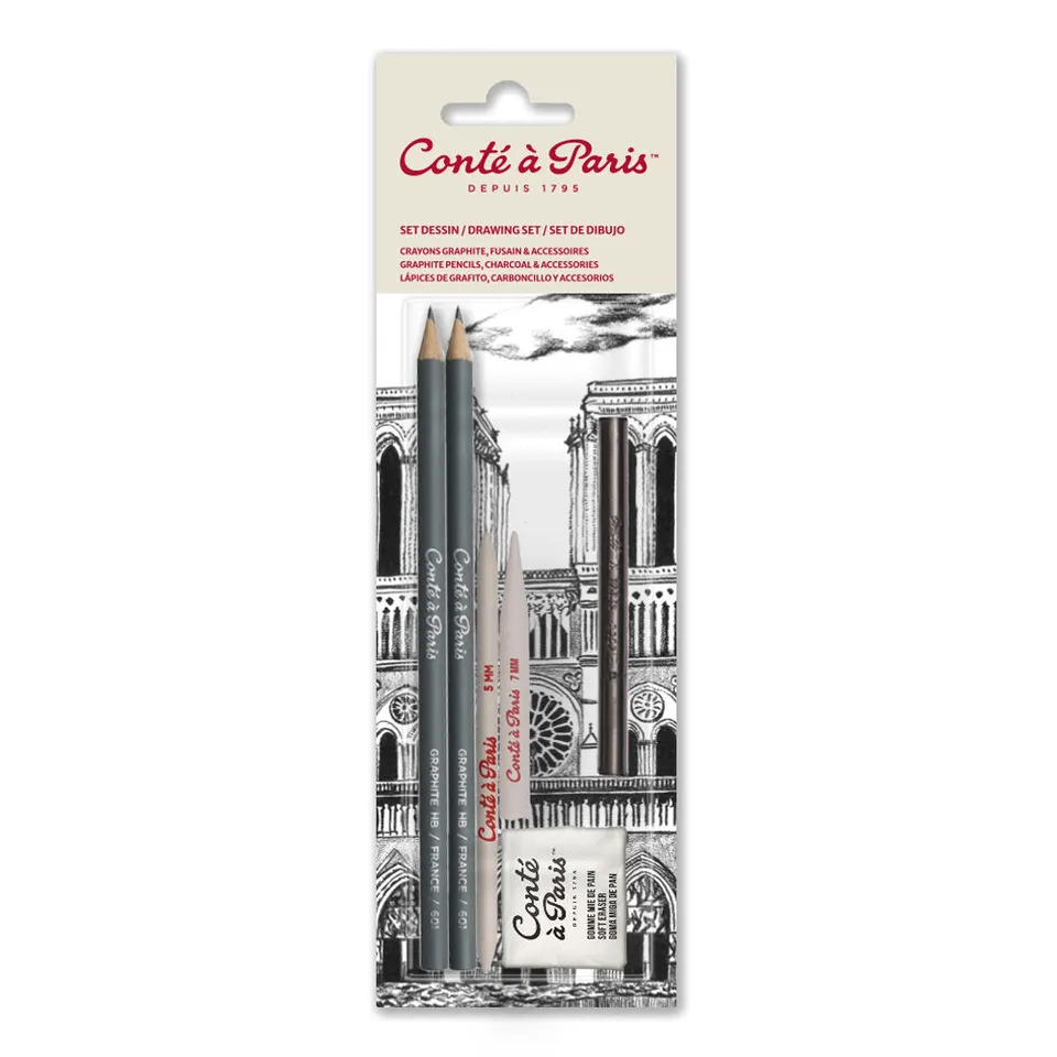 cont-paris-set-dessin-coffret-crayons-et-carr-s-d-esquisse image 1
