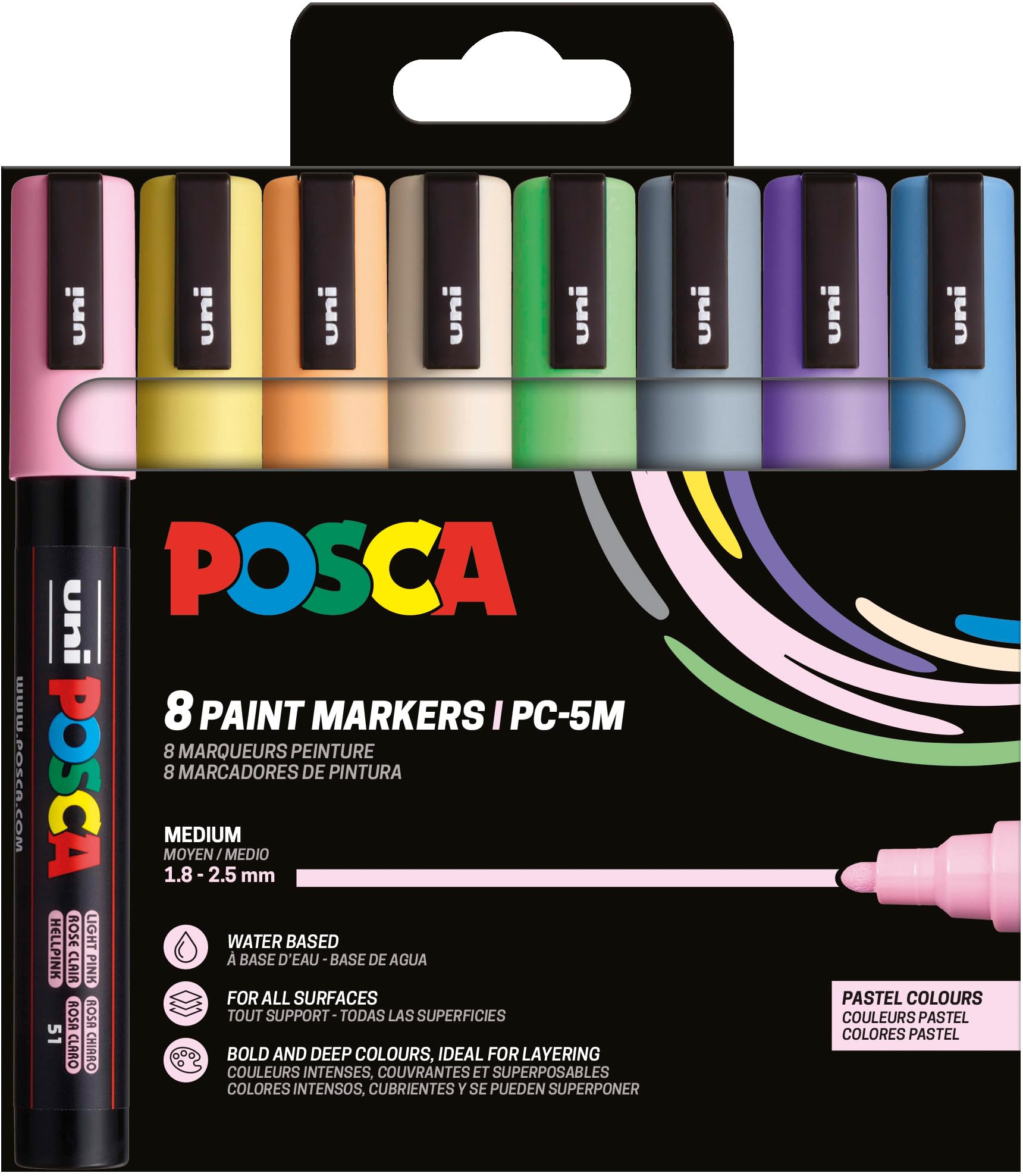 posca-pc-5m-set-chaud-8-marqueurs-peinture-1-8-2-5-mm image 6