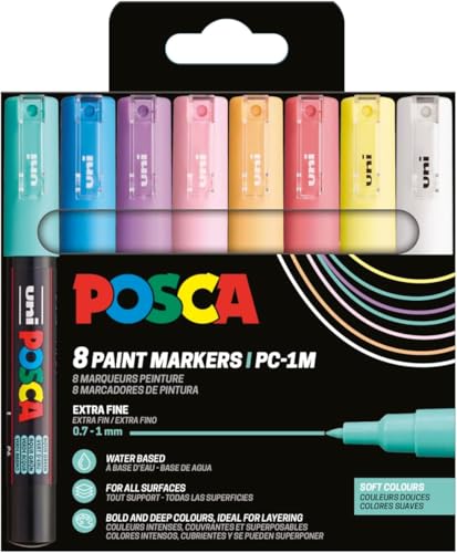 posca-pc-1mc-set-8-marqueurs-basiques-extra-fins image 8