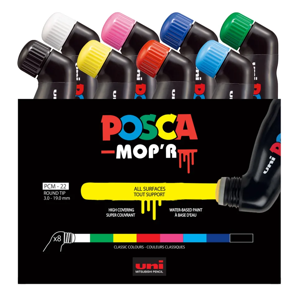 posca-mop-r-pcm-22-8-marqueurs-peinture-xxl-assortis image 1